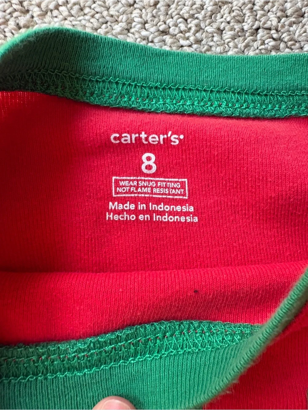 Carter's Red & Green 'Santa's Favorite' Holiday Pajama Set